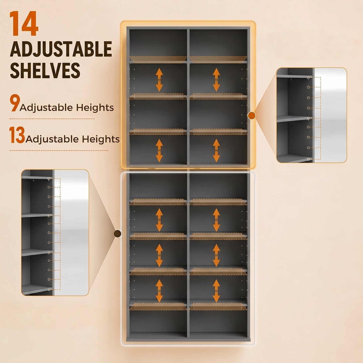 HOMCOM 640 CD Storage Tower - Grey