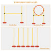 PawHut Dog Agility Equipment Training Portable Obstacle for Pet w/Adjustable Hurdles, Jumping Ring, Weave Poles