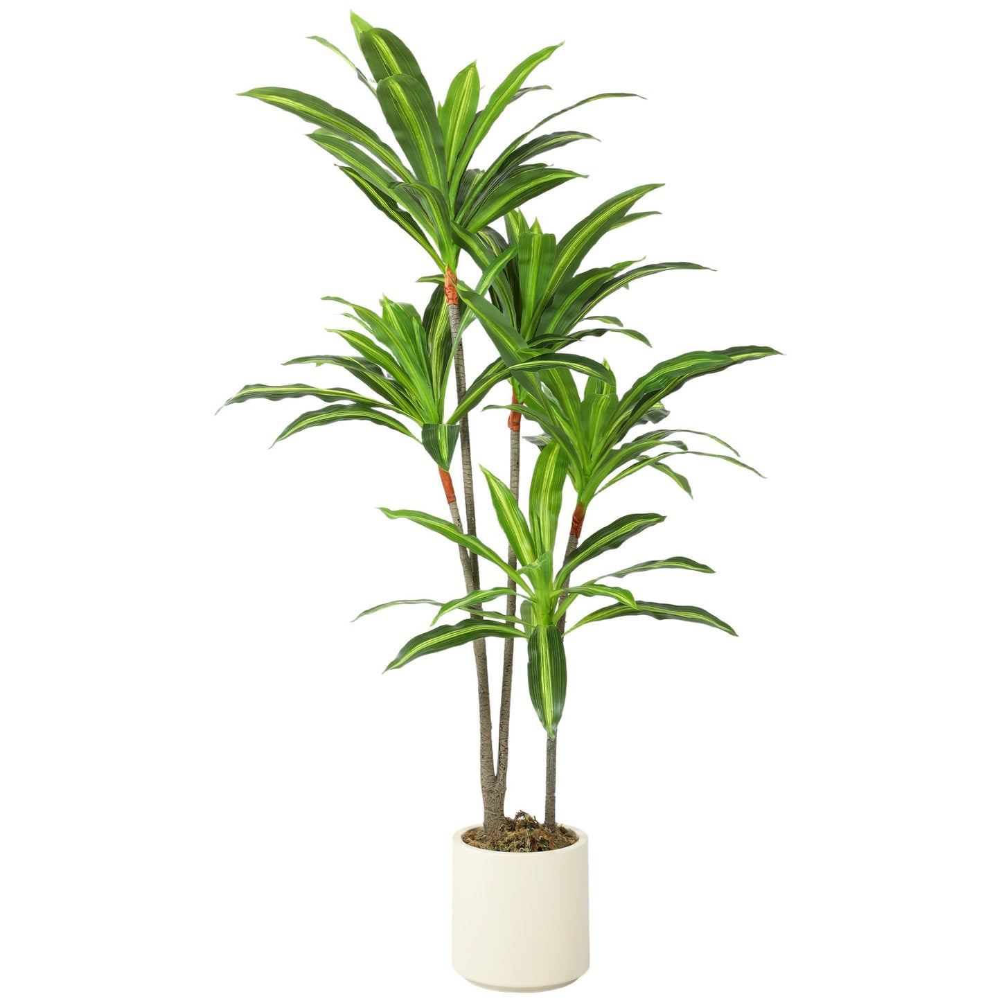 HOMCOM 150cm Lifelike Fake Tree, Artificial Dracaena Tree with Bendable Trunks, Green