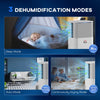 HOMCOM 10L/Day 2000ML Portable Quiet Dehumidifier for Home Laundry Room Bedroom Basement, Electric Moisture Air De-Humidifier with 3 Modes