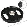 SPORTNOW Olympic Weight Plates Set, Metal and Rubber Bumper Plates Weights Discs with 2