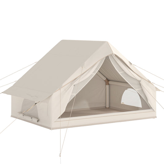 Outsunny Inflatable Tent Waterproof in Beige