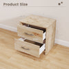 2-Drawer Nightstand with Storage for Living Room Bedroom-Oak