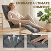 HOMCOM Modern Accent Chair, Leisure Lounge Chair Armchair with Footrest, Plush Cushion, Curved Legs and Arms, Grey