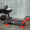 HOMCOM Aerobic Step, 10cm, 15cm & 20cm Height Adjustable Exercise Stepper for Exercise Workout, Nonslip Step Board Great for Home & Office, Grey and Red