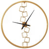 Nordic Style Large Wall Clock Battery-Operated for Living Room Bedroom-Yellow