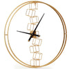 Nordic Style Large Wall Clock Battery-Operated for Living Room Bedroom-Yellow