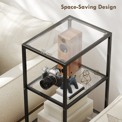 HOMCOM 4-Tier Shelving Unit in Black