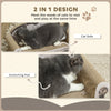 PawHut 2-in-1 Cat Scratcher with Catnip for Indoor Cats, 29.5 x 56 x 26cm, Brown
