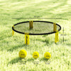SPORTNOW Spike Game Set, Mini Beach Games Set with Net, 3 Balls and Ball Pump, Portable with Carrying Bag for Outdoor Team Sports, Yellow