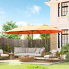Outsunny 4.6m Double Garden Parasol - Orange
