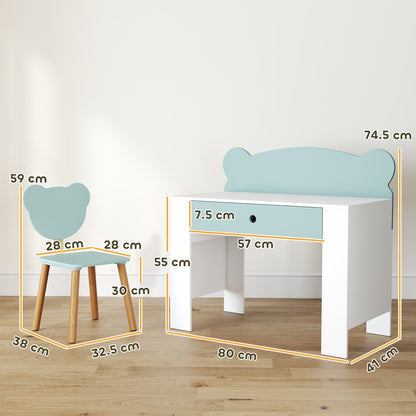 AIYAPLAY Kids Desk and Chair Set in Green
