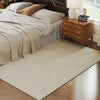 HOMCOM Modern Geometric Rug, Thick & Plush, Non-Slip, 230 x 160 cm â Cream, Living Room/Bedroom/Office