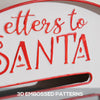 HOMCOM A5 Christmas Letter Postbox - White/Red