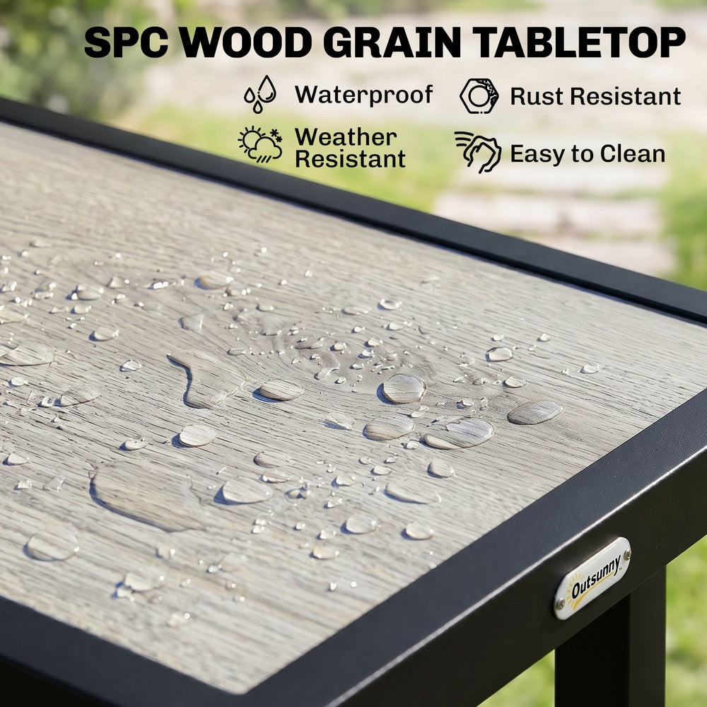 Outsunny Metal Garden Coffee Table in Grey