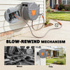 Outsunny Retractable Hose Reel Wall Mounted, 20+1.6m Garden Hose Pipe Reel with Auto Retraction, Self-Locking, Orange