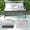Outsunny Four-Piece Relaxed Back Garden Dining Set - Black/Light Grey