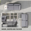 Outsunny Thee-Piece 'L' Rattan Sofa Set - Grey
