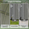 Outsunny 179 x 120cm Temporary Garden Shed, with Accessories - Light Grey