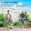 Outsunny Set of Two Outdoor Seat Cushions - Light Grey