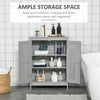 kleankin Modern Bathroom Floor Cabinet - Grey