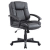 HOMCOM Office Chair, Computer Desk Chair, PU Leather Mid Back Executive Chair with Adjustable Height and Swivel Rolling Wheels for Home Study, Black