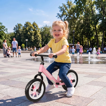 AIYAPLAY 11.2" Balance Bike for 2-5 Years in Pink