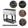 76L Bar Party Drink Ice Bucket Trolley Car Cooler for Outdoor Patio Pool