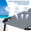 Folding Camping Bed with Non-slip Feet for Travel Patio Beach-Grey