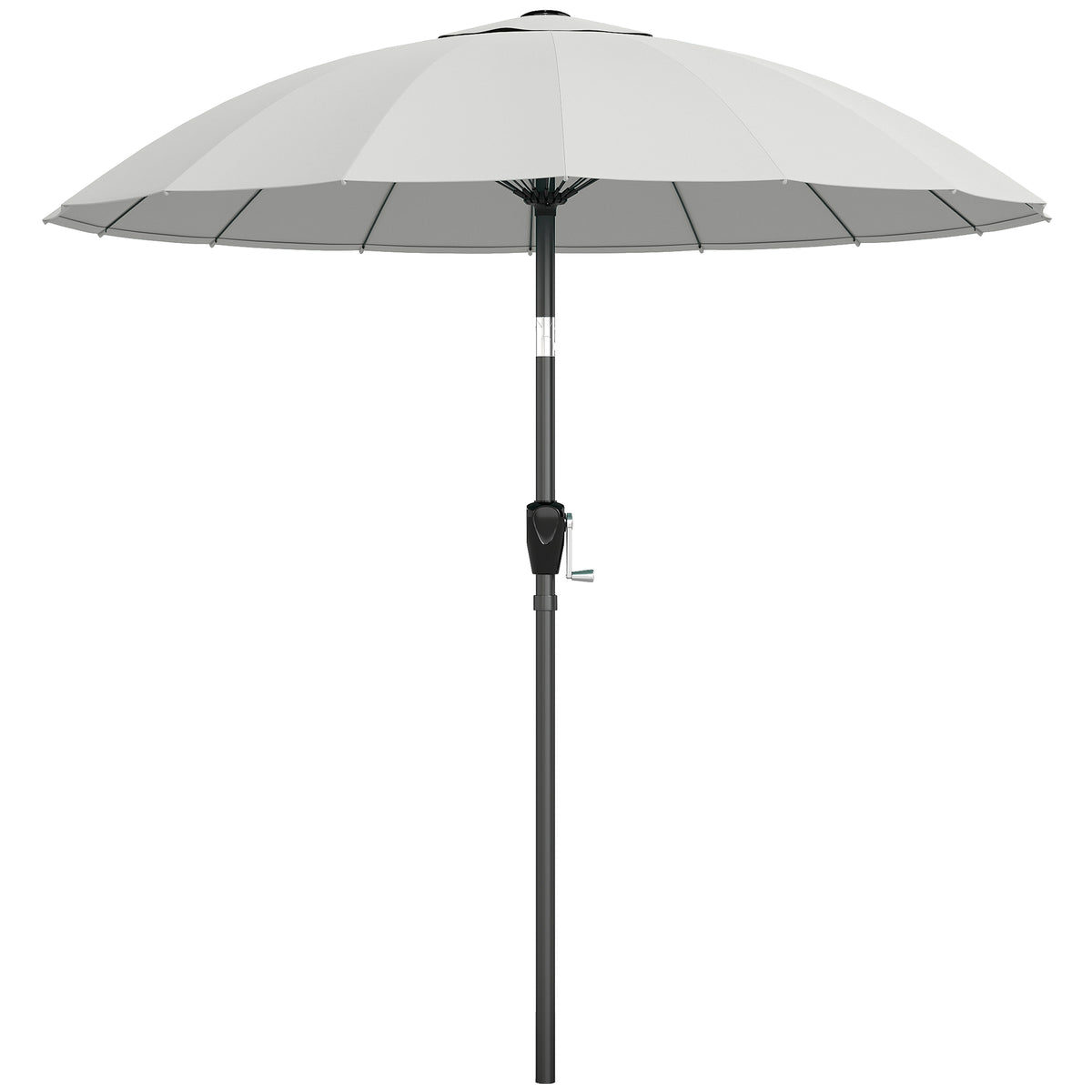 Outsunny 2 m Shanghai Garden Parasol Umbrella in Light Grey