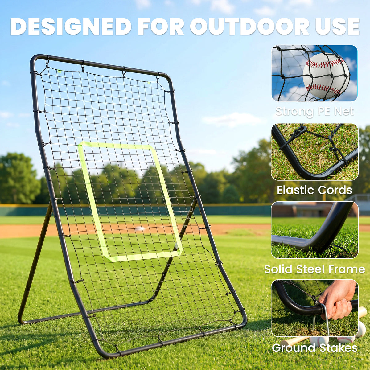 HOMCOM Rebounder Net in Black