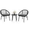 Outsunny Three-Piece Rattan Bistro Set - Black