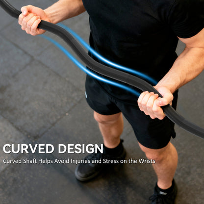 SPORTNOW قضيب أولمبي EZ Curl بطول 4 أقدام، قضيب رفع أثقال لألواح الوزن مقاس 2 بوصة مع قبضة يد غير قابلة للانزلاق 120 سم