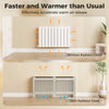 HOMCOM Slatted Radiator Cover, Painted Cabinet with Line Grill Design, 172L Ã 19W Ã 81H cm, Grey