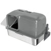 PawHut 65L Extra Large Stainless Steel Litter Tray with Plasma Deodoriser System, High Sided, Easy to Clean & Odour-Resistant