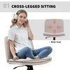 HOMCOM Criss Cross Chair with Wheels, No Arms - Beige