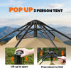 Outsunny Double Layer Instant Pop Up Tent with Rainfly, Portable Camping Shelter with Sewn-in Groundsheet and Carry Bag, Khaki
