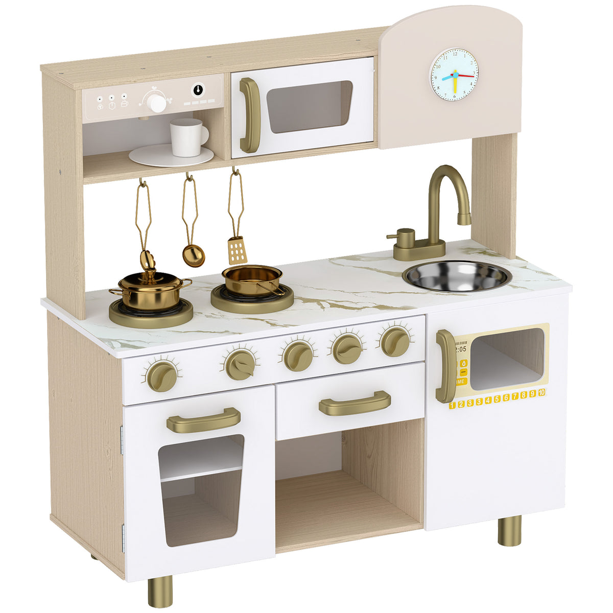 AIYAPLAY Play Kitchen in White