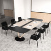 Office Guest Chairs with Ergonomic Mesh Backrest and Cushioned Seat Set of 6-Black
