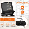 Conference Reception Chair with Lumbar Support and Sled Base-Black