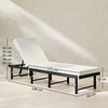 Outsunny Single Folding Rattan Sun Lounger, with Cushion - Black
