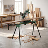 HOMCOM Universal Mitre Saw Stand with Adjustable Rollers and Support Arms, Portable Miter Saw Stand with Folding Legs