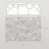 HOMCOM Modern Area Rug, Geometric Pattern Non-Slip Washable Rug, Soft Floor Carpet for Living Room, Bedroom, Dining Room, Home Office, 170 x 120 cm, Grey