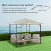 Outsunny 3 x 3(m) Gazebo Canopy Replacement, for 01-0867 - Grey