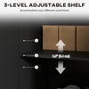 HOMCOM Sideboard Buffet Cabinet, Modern Kitchen Storage Cabinet with 4 Doors and Adjustable Shelves Black