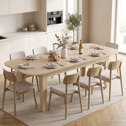 HOMCOM Extendable Oval Dining Table for 4-6 in Oak