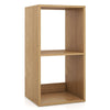Open Back 2-tier Bookshelf with Anti-toppling Kit-Natural