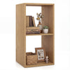 Open Back 2-tier Bookshelf with Anti-toppling Kit-Natural