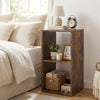 Open Back 2-tier Bookshelf with Anti-toppling Kit-Rustic Brown
