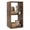 Open Back 2-tier Bookshelf with Anti-toppling Kit-Rustic Brown